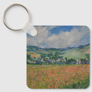 Claude Monet Malerei, Mohnfeld in Giverny Schlüsselanhänger