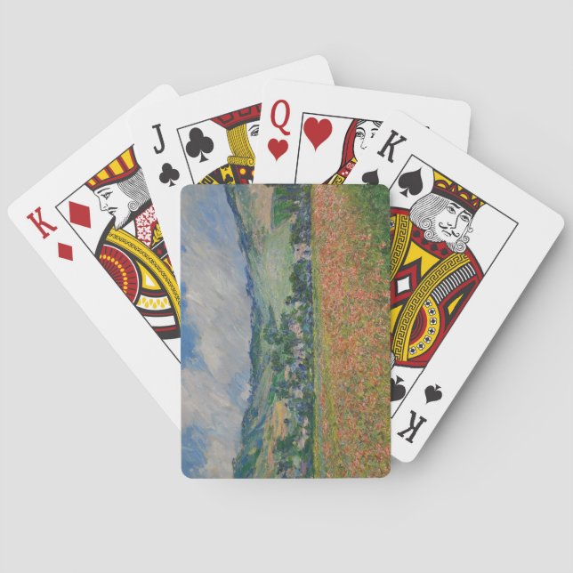 Claude Monet Malerei, Mohnfeld in Giverny Spielkarten (Rückseite)