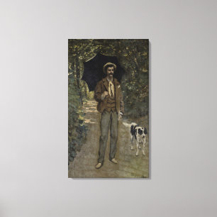 Claude Monet   Mann mit Schirm, c.1868-69 Leinwanddruck