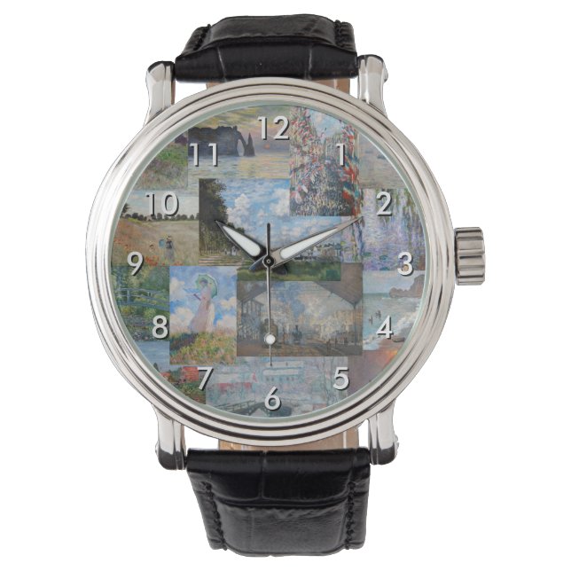 Claude Monet - Meisterwerke Patchwork Armbanduhr (Vorderseite)