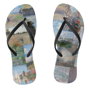 Claude Monet - Meisterwerke Patchwork Flip Flops