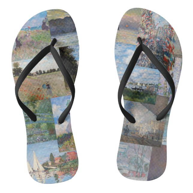 Claude Monet - Meisterwerke Patchwork Flip Flops (Fußbett)