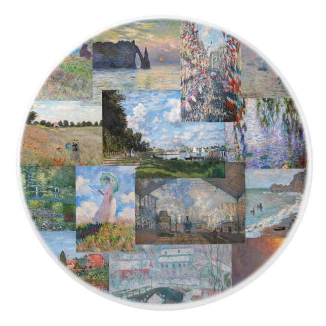 Claude Monet - Meisterwerke Patchwork Keramikknauf (Vorderseite)