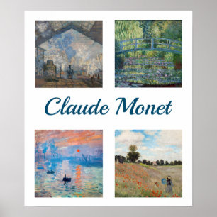 Claude Monet Meisterwerke Patchwork Poster