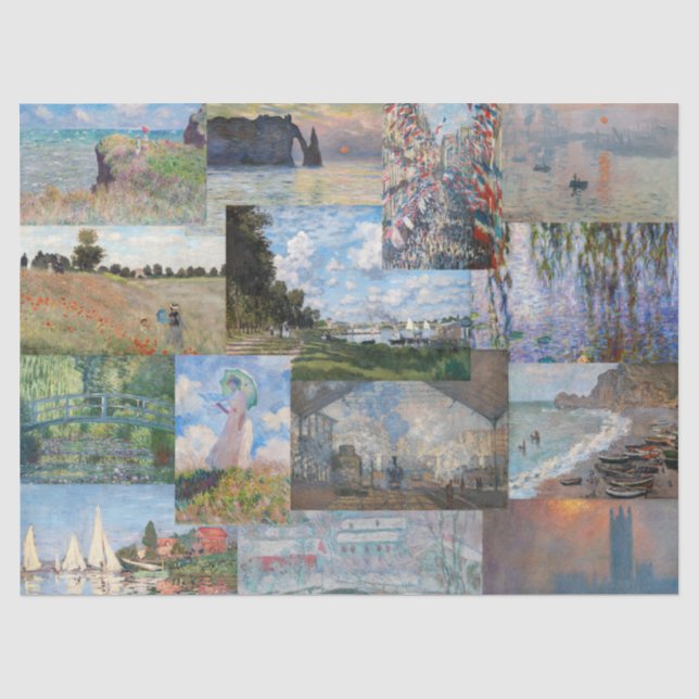 Claude Monet - Meisterwerke Patchwork Seidenpapier (Vorderseite)