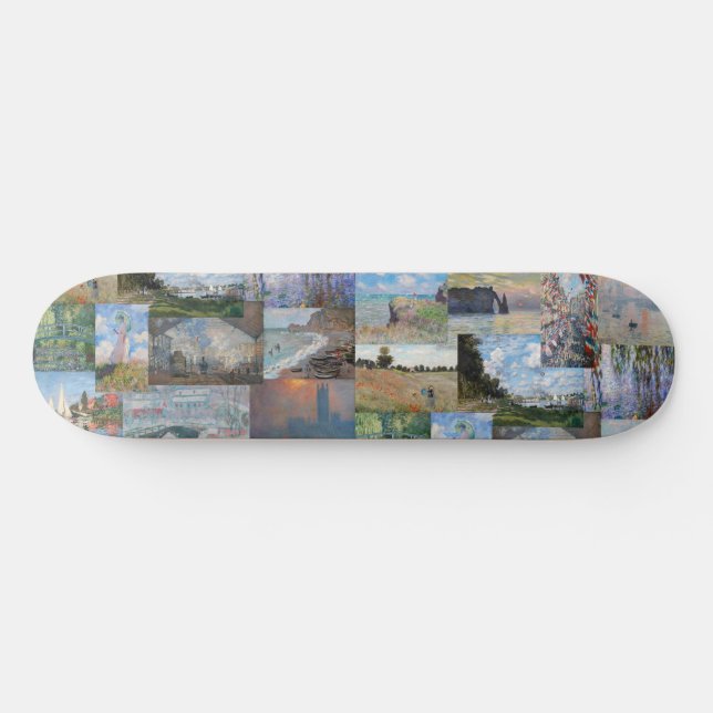 Claude Monet - Meisterwerke Patchwork Skateboard (Horizontal)