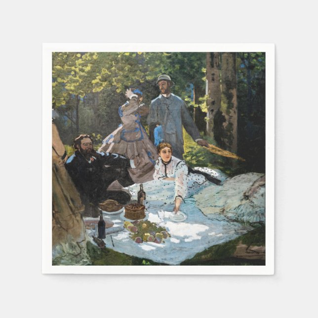 Claude Monet - Mittagessen im Gras, rechte Tafel Serviette (Vorderseite)