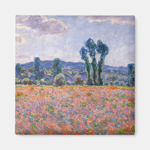 Claude Monet - Mohnfeld 1890 (Giverny) Magnet