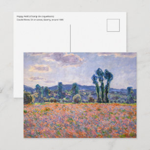 Claude Monet - Mohnfeld 1890 (Giverny) Postkarte