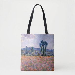Claude Monet - Mohnfeld 1890 (Giverny) Tasche