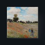 Claude Monet - Mohnfeld Button<br><div class="desc">Mohnfeld / Wilde Poppies,  bei Argentinien / Les Coquelicots - Claude Monet im Jahre 1873</div>