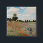 Claude Monet - Mohnfeld Button<br><div class="desc">Mohnfeld / Wilde Poppies,  bei Argentinien / Les Coquelicots - Claude Monet im Jahre 1873</div>