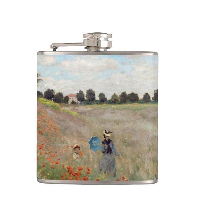 Claude Monet - Mohnfeld Flachmann (Vorderseite)