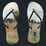 Claude Monet - Mohnfeld Flip Flops<br><div class="desc">Mohnfeld / Wilde Poppies,  bei Argentinien / Les Coquelicots - Claude Monet im Jahre 1873</div>