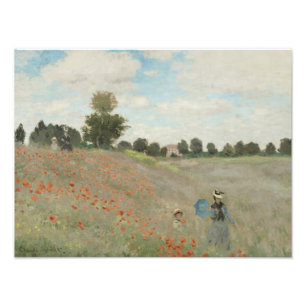 Claude Monet - Mohnfeld Fotodruck