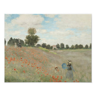 Claude Monet - Mohnfeld Fotodruck