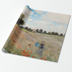 Claude Monet - Mohnfeld Geschenkpapier