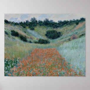 Claude Monet - Mohnfeld in einem Hollow bei Givern Poster