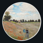 Claude Monet - Mohnfeld Keramikknauf<br><div class="desc">Mohnfeld / Wilde Poppies,  bei Argentinien / Les Coquelicots - Claude Monet im Jahre 1873</div>