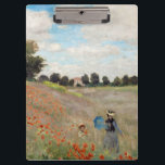 Claude Monet - Mohnfeld Klemmbrett<br><div class="desc">Mohnfeld / Wilde Poppies,  bei Argentinien / Les Coquelicots - Claude Monet im Jahre 1873</div>