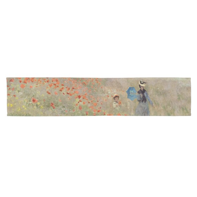 Claude Monet - Mohnfeld Kurzer Tischläufer (Horizontal)