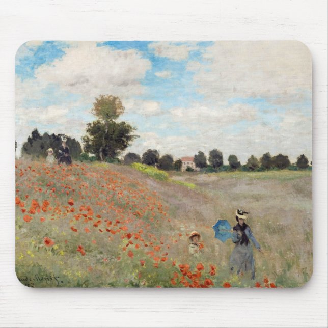 Claude Monet - Mohnfeld Mousepad (Vorne)