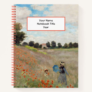 Claude Monet - Mohnfeld Notizbuch