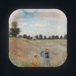 Claude Monet - Mohnfeld Pappteller<br><div class="desc">Mohnfeld / Wilde Poppies,  bei Argentinien / Les Coquelicots - Claude Monet im Jahre 1873</div>