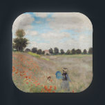 Claude Monet - Mohnfeld Pappteller<br><div class="desc">Mohnfeld / Wilde Poppies,  bei Argentinien / Les Coquelicots - Claude Monet im Jahre 1873</div>