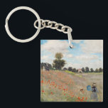 Claude Monet - Mohnfeld Schlüsselanhänger<br><div class="desc">Mohnfeld / Wilde Poppies, bei Argentinien / Les Coquelicots - Claude Monet im Jahre 1873</div>