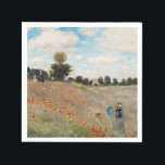 Claude Monet - Mohnfeld Serviette<br><div class="desc">Mohnfeld / Wilde Poppies,  bei Argentinien / Les Coquelicots - Claude Monet im Jahre 1873</div>