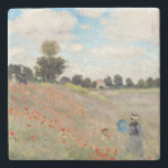 Claude Monet - Mohnfeld Steinuntersetzer<br><div class="desc">Mohnfeld / Wilde Poppies,  bei Argentinien / Les Coquelicots - Claude Monet im Jahre 1873</div>