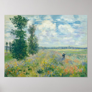 Claude Monet - Mohnfelder bei Argenteuil (1875) Poster