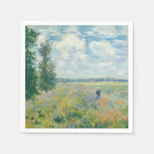 Claude Monet - Mohnfelder bei Argenteuil (1875) Serviette