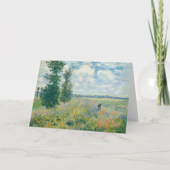 Claude Monet - Mohnfelder bei Argentinien (1875) Karte (Vorderseite)