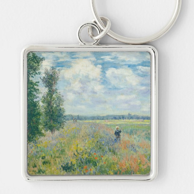 Claude Monet - Mohnfelder bei Argentinien (1875) Schlüsselanhänger (Vorne)