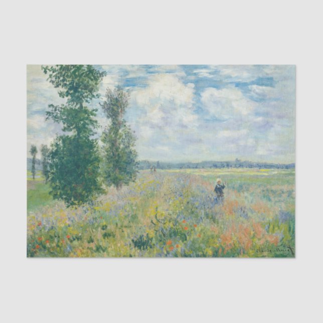 Claude Monet - Mohnfelder bei Argentinien (1875) Seidenpapier (Vorderseite)