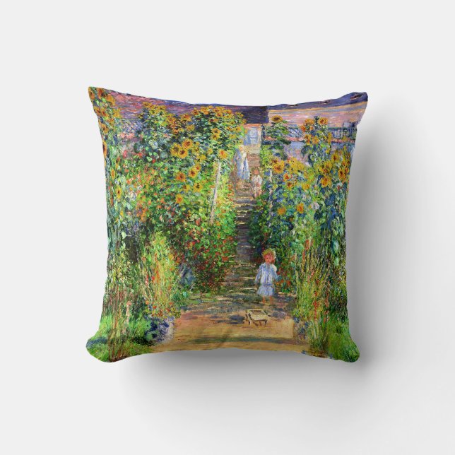 Claude Monet: Monet's Garden at Vétheuil Kissen (Vorderseite)