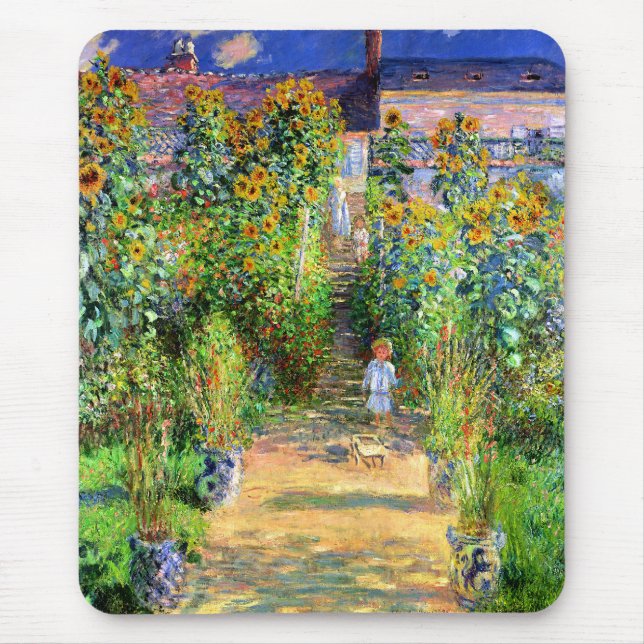 Claude Monet: Monet's Garden at Vétheuil Mousepad (Vorne)