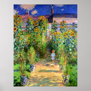 Claude Monet: Monet's Garden bei Vétheuil Poster