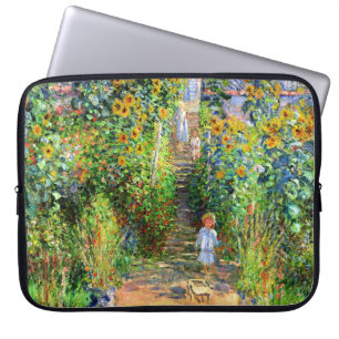 Claude Monet: Monets Garten bei Vétheuil Laptopschutzhülle