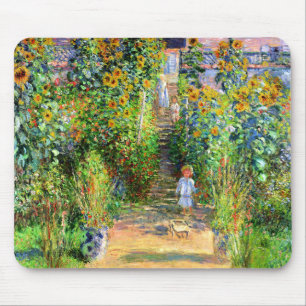 Claude Monet: Monets Garten bei Vétheuil Mousepad
