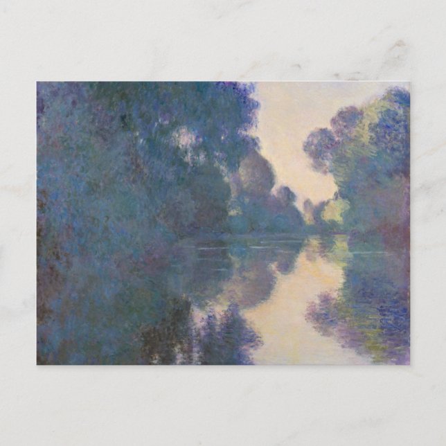 Claude Monet | Morgen an der Seine bei Giverny Postkarte (Vorderseite)