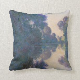 Claude Monet  Morgen auf der Seine bei Giverny Kissen