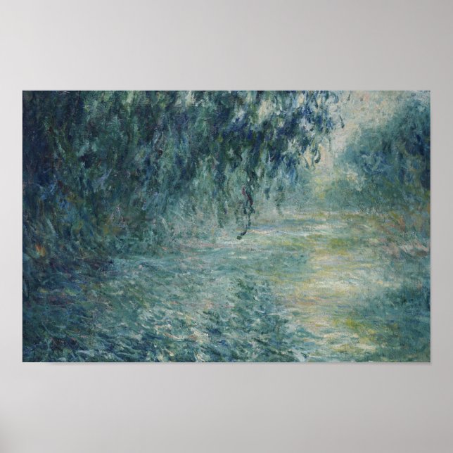 Claude Monet - Morgens an der Seine Poster (Vorne)