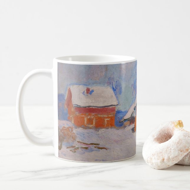 Claude Monet - Norwegen, Rote Häuser in Bjornegaar Kaffeetasse (Mit Donut)