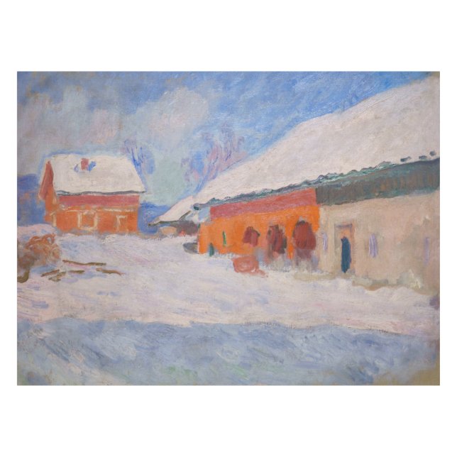 Claude Monet - Norwegen, Rote Häuser in Bjornegaar Tischdecke (Vorderseite (Horizontal))