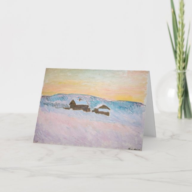 Claude Monet - Norwegische Landschaft, Blaue Häuse Karte (Vorderseite)