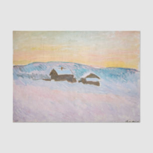 Claude Monet - Norwegische Landschaft, Blaue Häuse Seidenpapier
