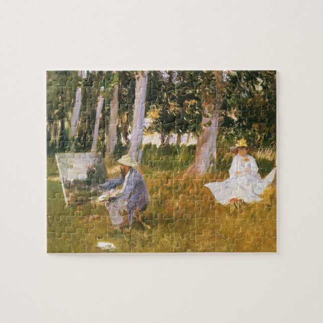 Claude Monet Painting, Edge of a Wood von Sargent (Horizontal)